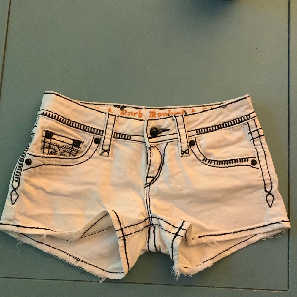 Rock revivals white Bella jean shorts 26